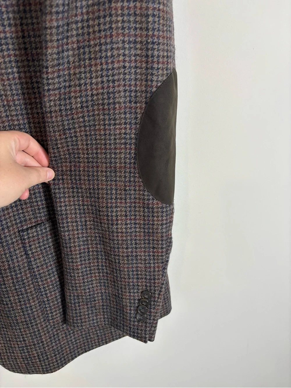 Jos A Bank Brr Comfort Slim Fit Blazer 46L Houndstooth Wool